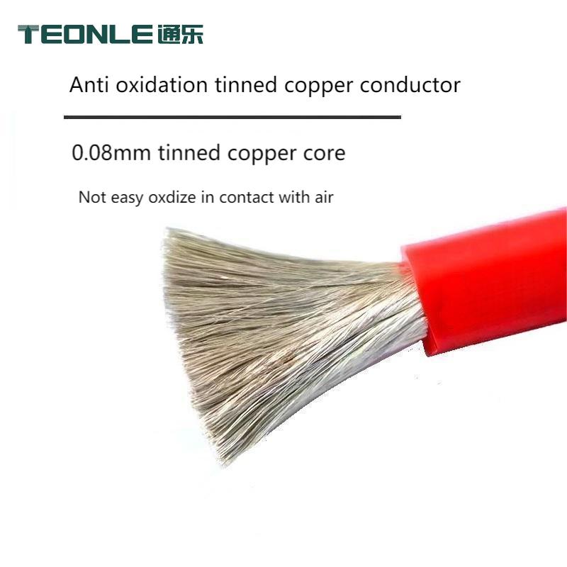 Silicone rubber high temperature wire soft tinned copper wire flame retardant fire retardant 2.5 4 square silicone high temperature wire