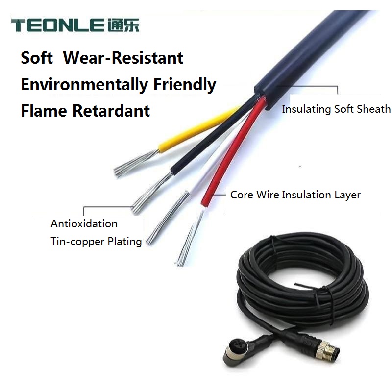 Sensor cable anti-wear high temperature anti-shock anti-disturbance High flexibility M8 M12