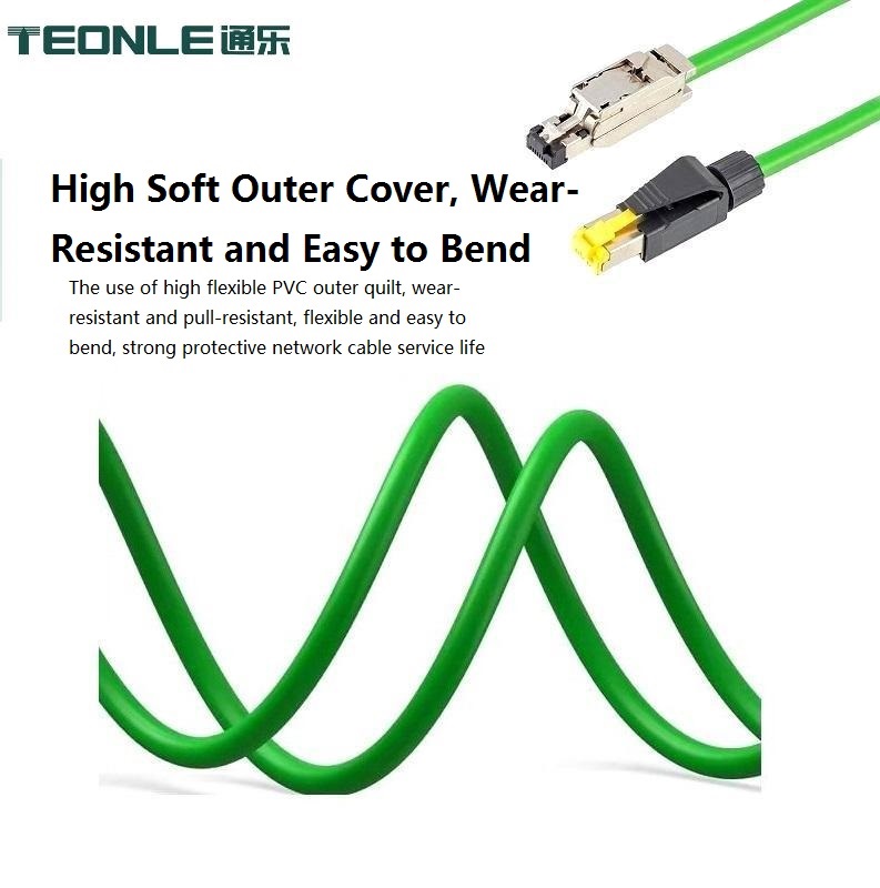 Industrial grade Ethernet Cable Profinet/EtherCat CAT6ACAT5 Gigabit shielded servo Flexible